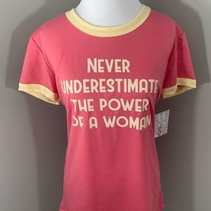 LuLaRoe Liv tee graphic tee size small pink